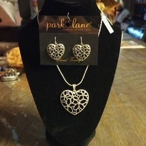 Park Lane Silver Filigree Earrings and Necklace Set